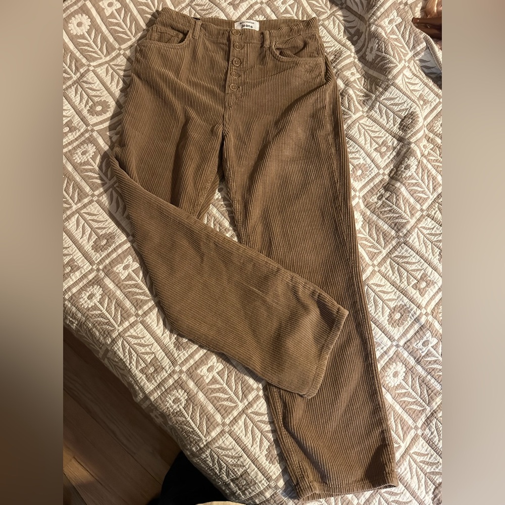 Reformation jeans Cynthia button fly high rise straight corduroy pants